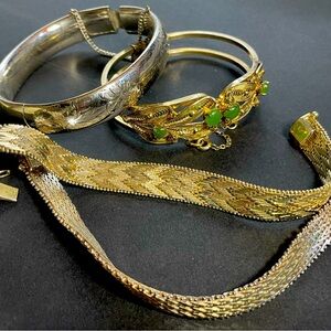 Elegant Gold and Silver Bracelet Set